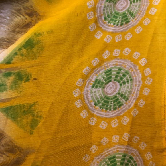 Darn Good Yarn Goddess Mini, reversible 2 layer recycled sari wrap skirt - Picture 8 of 11